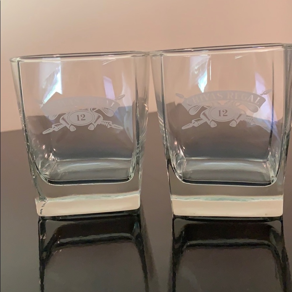 Two Chivas Regal glasses